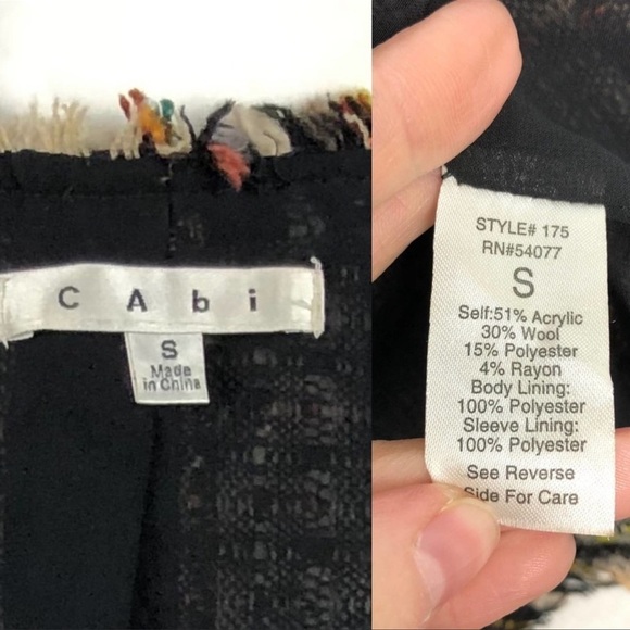 CAbi Paris Boucle Tweed Wool Blend Lady Blazer Style 175 Sz S - Picture 13 of 16
